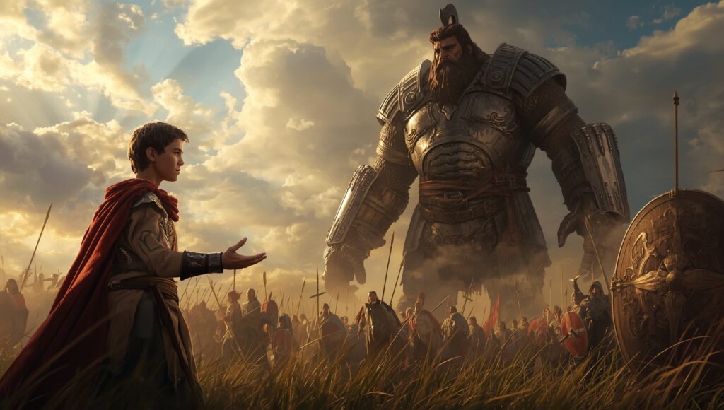 Fortalecimento da Fé: Grandes Lutas, Grandes Vitórias 4 Davi contra Golias – Coragem em Batalha